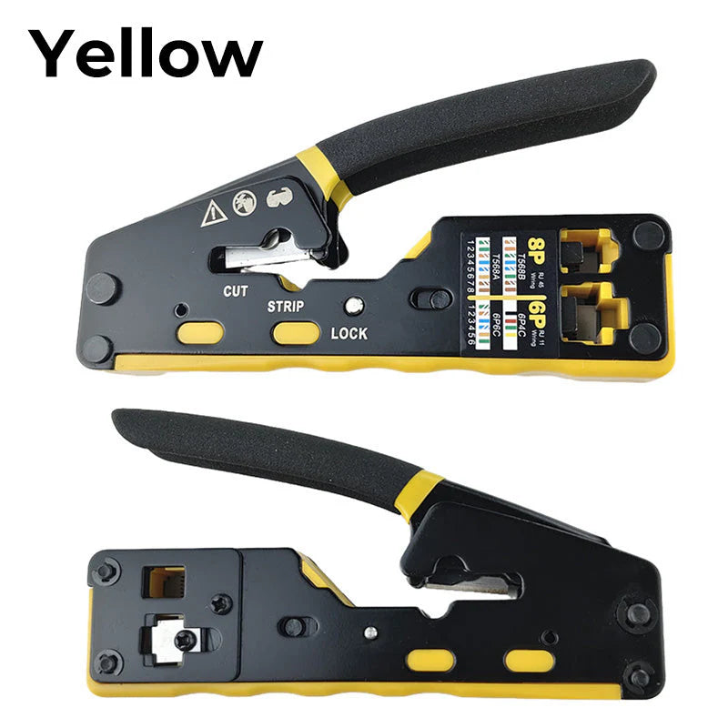 🔥50% Kedvezmény🏷️🔥✂️ Többfunkciós hálózati krimpelőfogó – Vágás, csupaszítás és préselés egy kéziszerszámmal 🌐✨