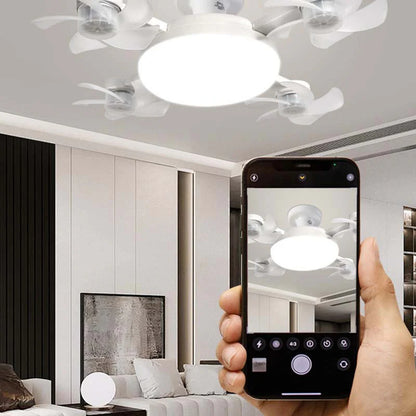 ⏰ Korlátozott ideig érvényes ajánlat 🎁🌀 Mennyezeti ventilátor LED lámpával és távirányítóval – 🏠 modern design, összecsukható lapátok, 3 színhőmérséklet