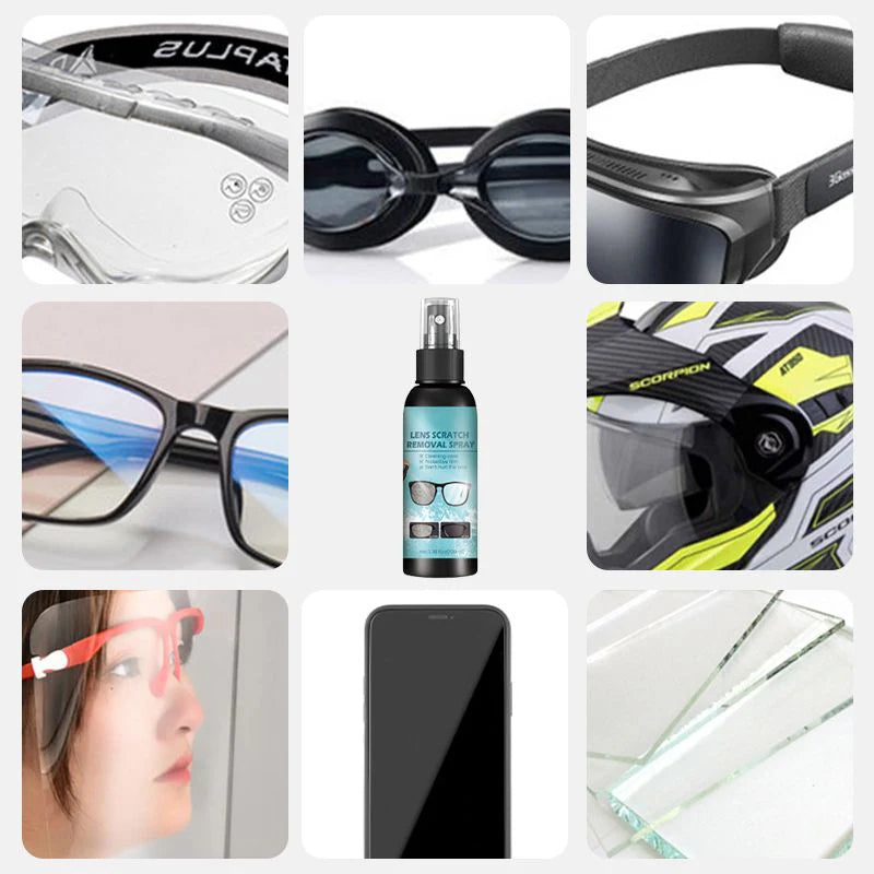 🔥50% Kedvezmény📦Kombinált csomag🔗🕶️ Könnyen használható lencsekarcolás-javító spray, 👓 minden típusú lencséhez, 🌿 Aloe verával és kókuszolajjal