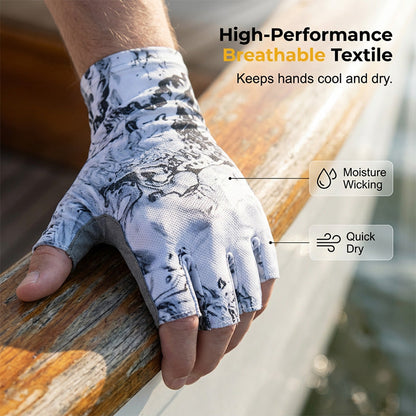 🔥50% Kedvezmény🏷️📏Több méretben kapható🎣 Horgász ujjatlan kesztyű, ☀️ UPF 50+ naptejjel, 💪 megerősített húzózónával – M,L,XL