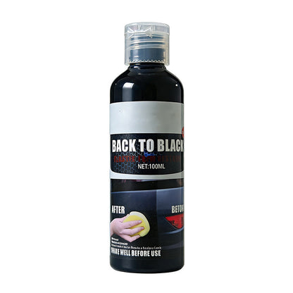 🔥50% Kedvezmény🏷️🚗 Professzionális műanyagfelújító autókhoz, ⚫ mélyfekete színű, 🛡️ UV-védelemmel – 100 ml