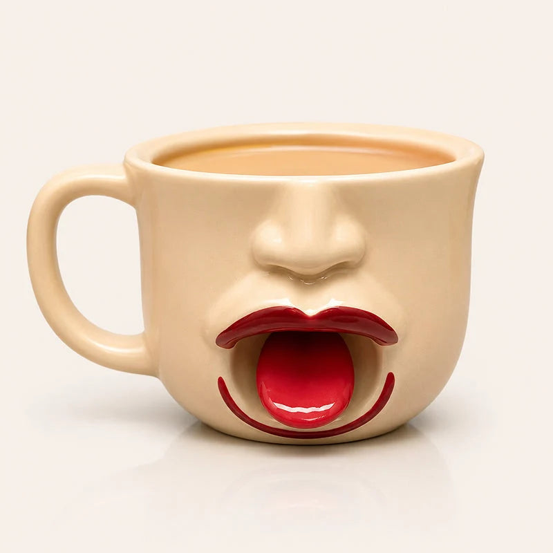 Zabaven keramični lonček z 3D iztegnjenim jezičkom | MUGFUN