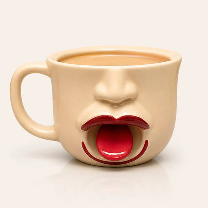 Zabaven keramični lonček z 3D iztegnjenim jezičkom | MUGFUN