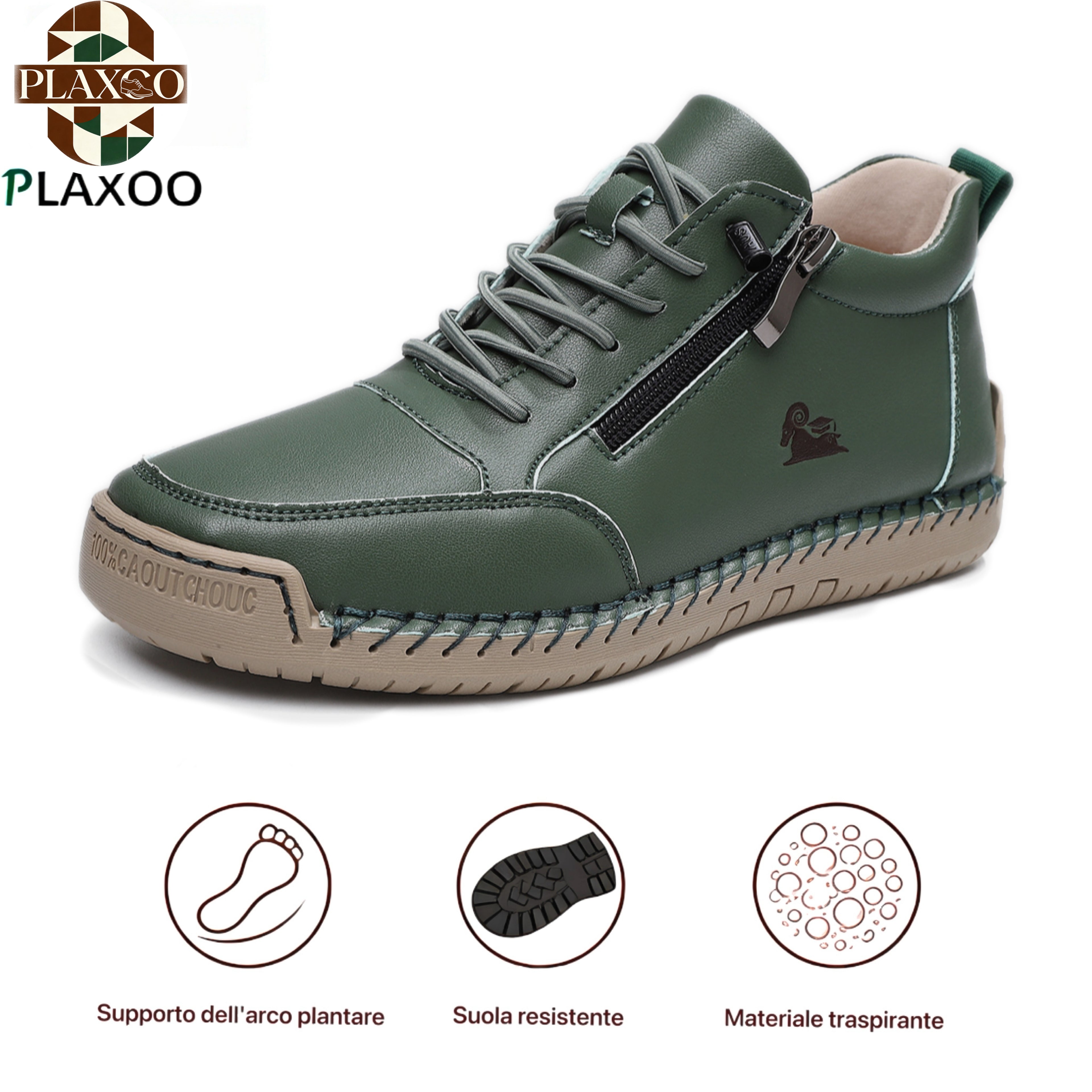 Plaxoo® | Offerta limitata: 50% di sconto!Stivali alti in pelle vera, unisex per uomini e donne!Sono scarpe ortopediche con supporto plantare ergonomico, suola antiscivolo e comodissime da indossare!