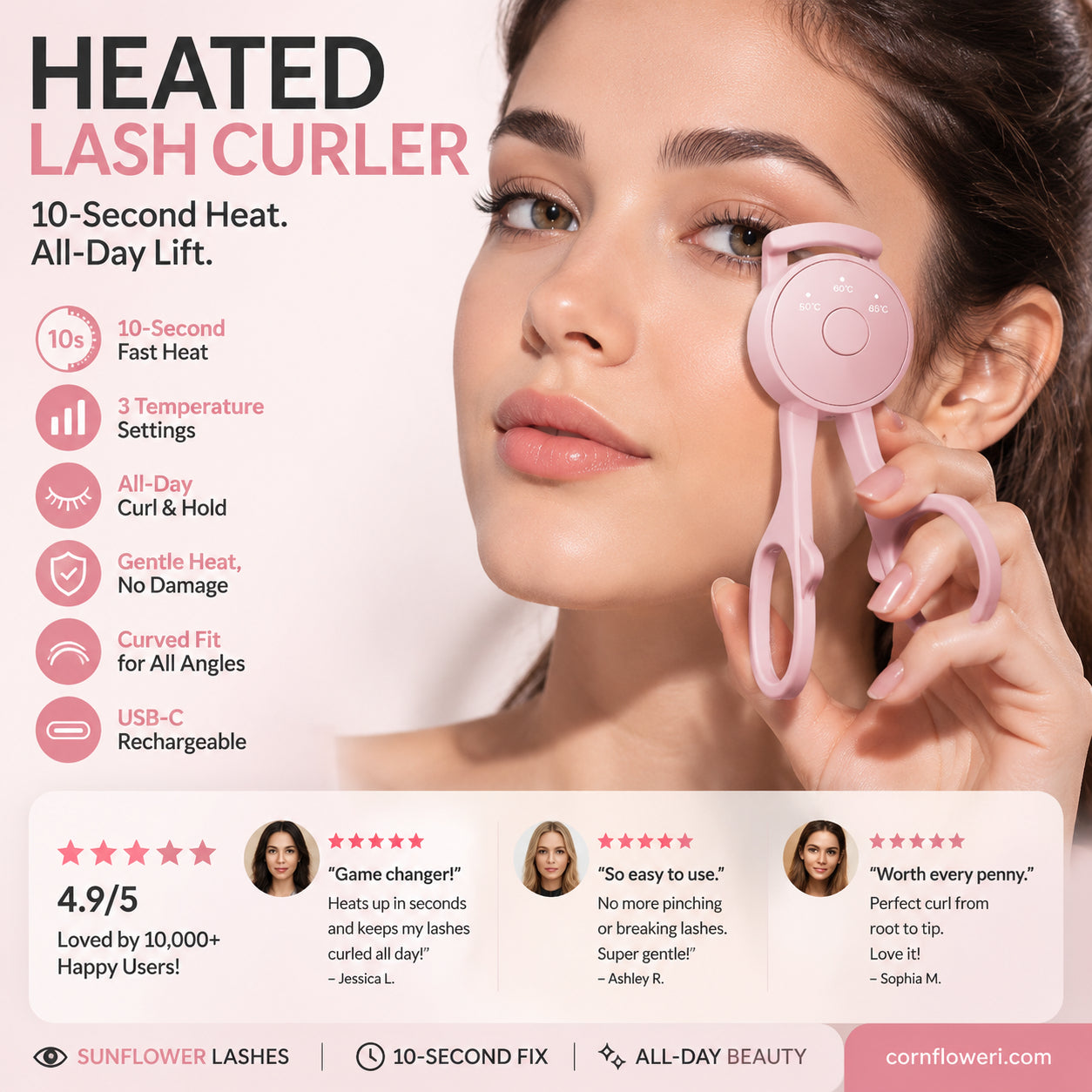Električni ogrevalni zavijalnik za trepalnice | LASHHEAT