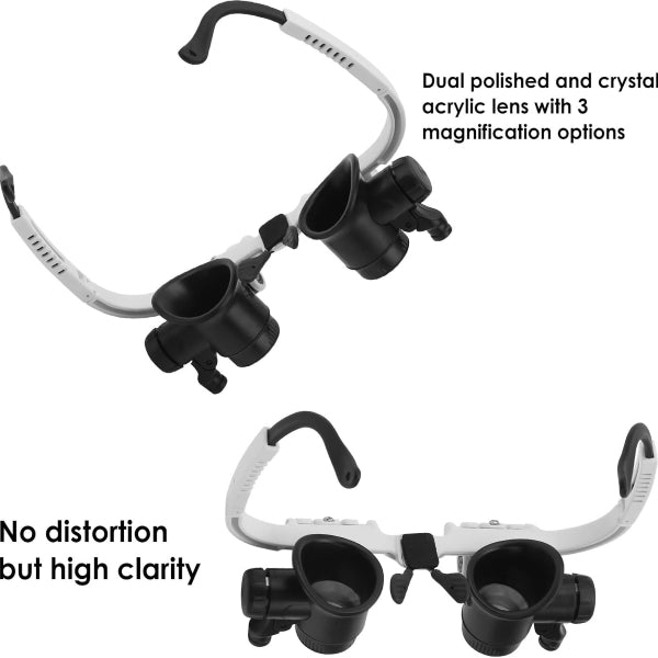 "1+1 brezplačno 🎁✨"   👓 Povečevalna očala z LED-svetlobo – 🔬 8x, 15x in 23x povečava, 💡 nastavljiva osvetlitev – GLAZOOM