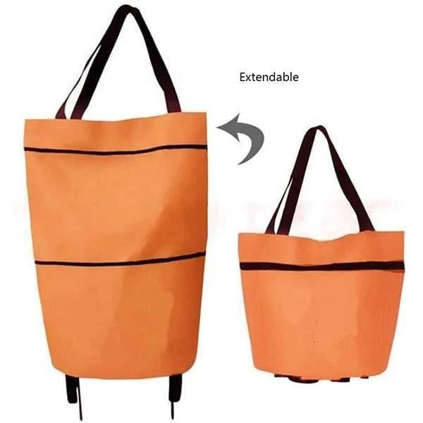 🔥50% popust🏷️🛒 Zložljiva nakupovalna vrečka 2 v 1 – 📦 23 L prostornine, 💪 600D Oxford tkanina, 🎁 praktično darilo