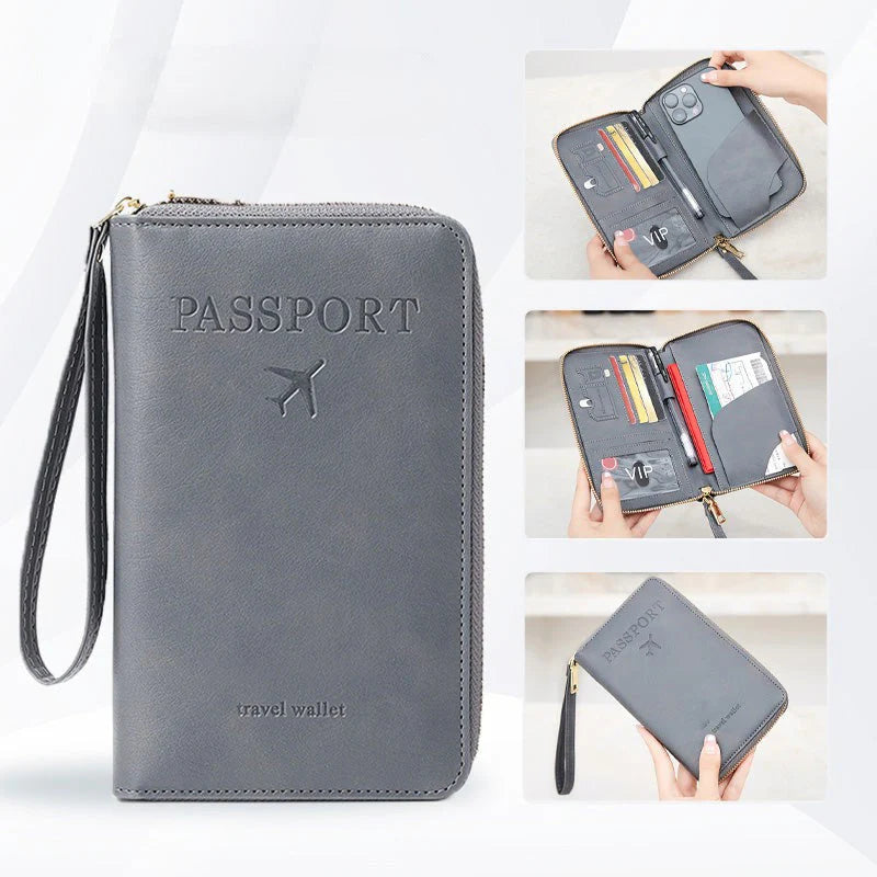 🔥50% Kedvezmény🏷️🧳 2026 Turisztikai kötelező – Többfunkciós RFID-s útlevél-pénztárca, ✈️ univerzális kialakítással, 🛡️ védelem az adatlopás ellen