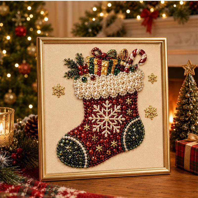 Božični DIY komplet za biserno sliko | XMASART