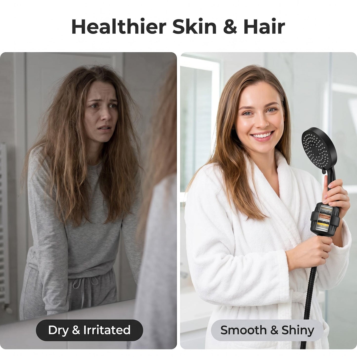 🔥50% Kedvezmény🏷️🚿 20 fokozatú szűrős zuhanyfej, 🌊 5 permetezési móddal, 🔄 360°-ban forgatható – gyengéd a bőrhöz, erős a szennyeződések ellen