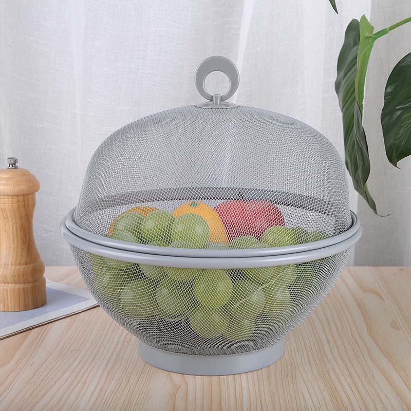 🧺 IDŐKORLÁTOS AKCIÓ: 50% KEDVEZMÉNY! 🍇 Zárt, fedeles gyümölcskosár – lélegző háló, lecsepegtető funkcióval ✨