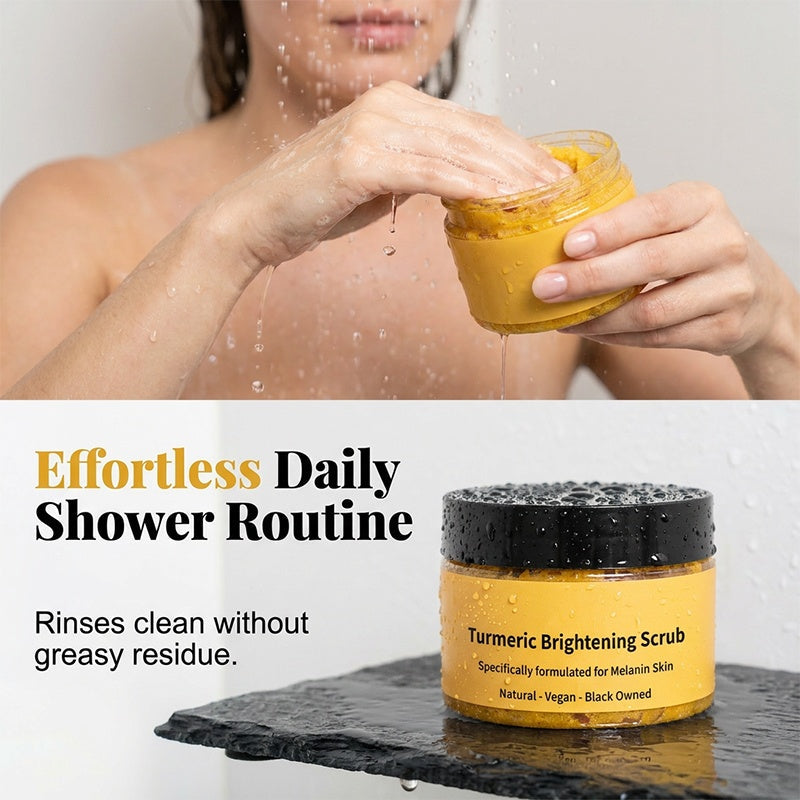 🔥50% Kedvezmény🏷️✨ Természetes kurkuma testradír, 🌊 tengeri sóval, 🌿 jojobaolajjal és E-vitaminnal – arcra és testre