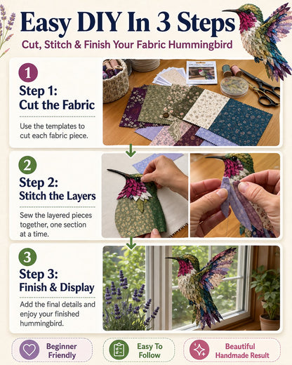 Komplet za 3D ptico patchwork tehniko | BIRDKIT