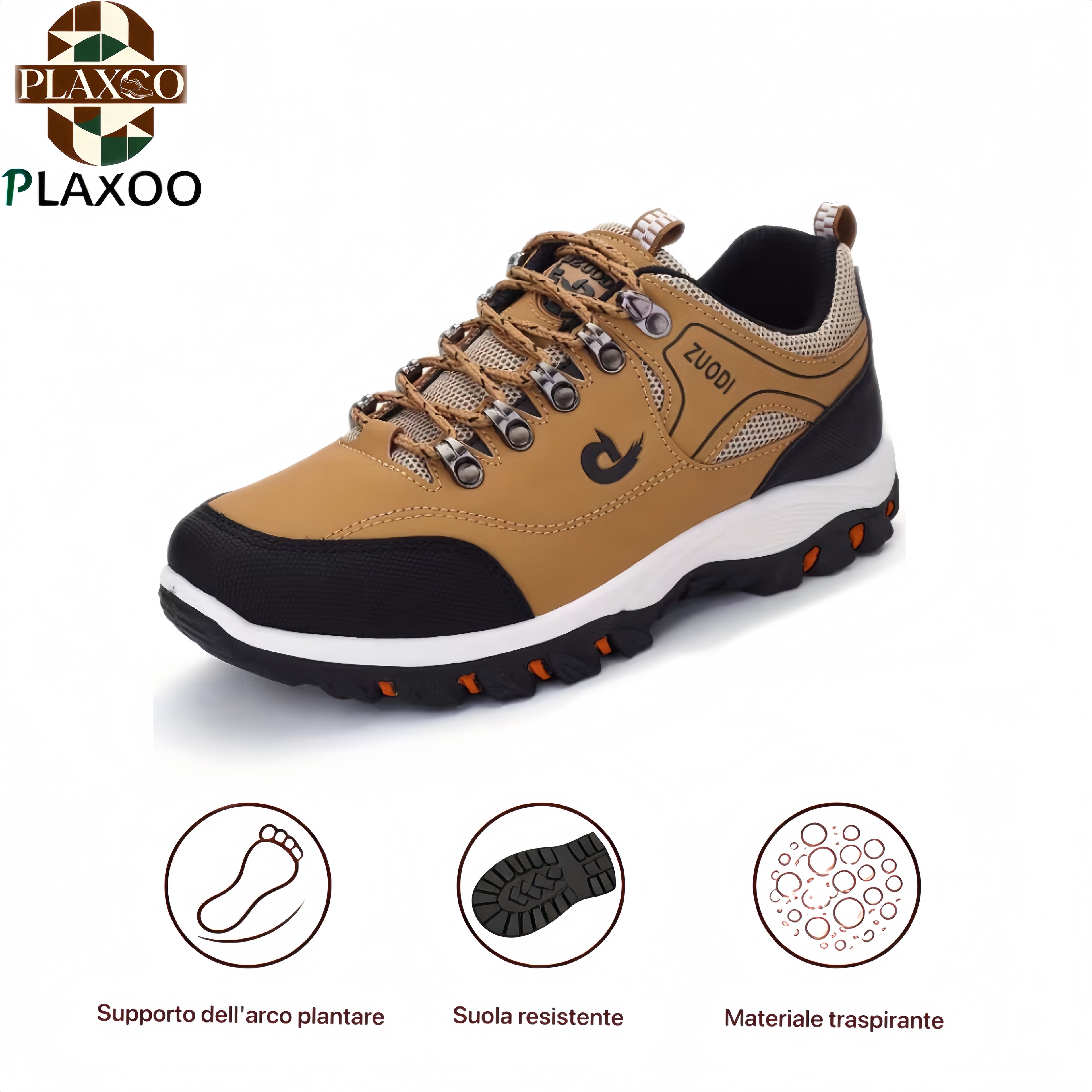 Plaxoo® | (50% di sconto + calzini omaggio del valore di 20 €) Scarpe sportive casual unisex 👟 | Design ortopedico con supporto dell'arco plantare, antiscivolo, adatte all'uso quotidiano