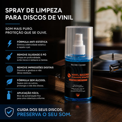 Antisztatikus tisztító spray hanglemezekhez