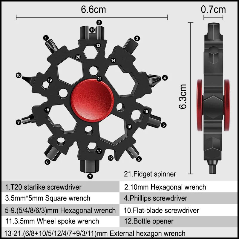 🔥 50% Kedvezmény ⏰ Korlátozott ideig érvényes ajánlat 🎁⚙️18 az 1-ben multifunkciós hócsavar beépített giroszkóppal🔧