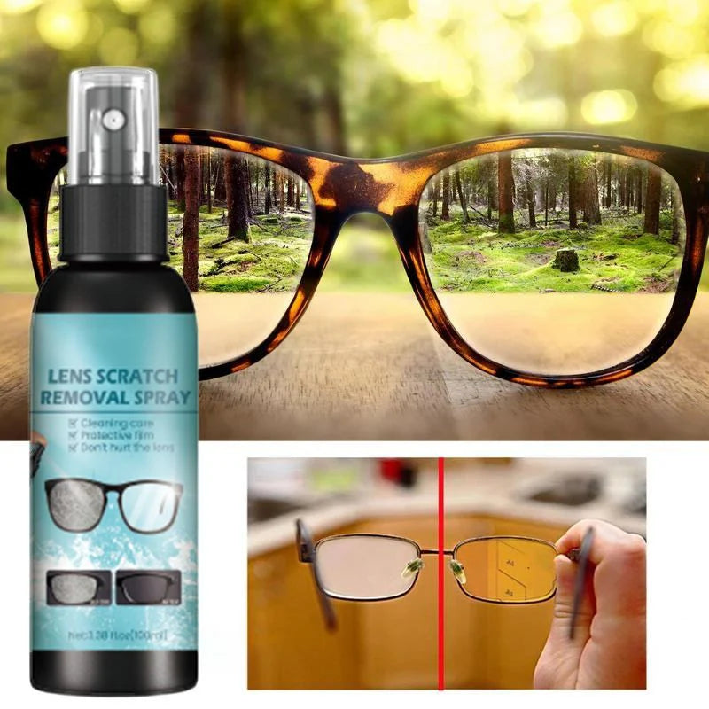 🔥50% Kedvezmény📦Kombinált csomag🔗🕶️ Könnyen használható lencsekarcolás-javító spray, 👓 minden típusú lencséhez, 🌿 Aloe verával és kókuszolajjal