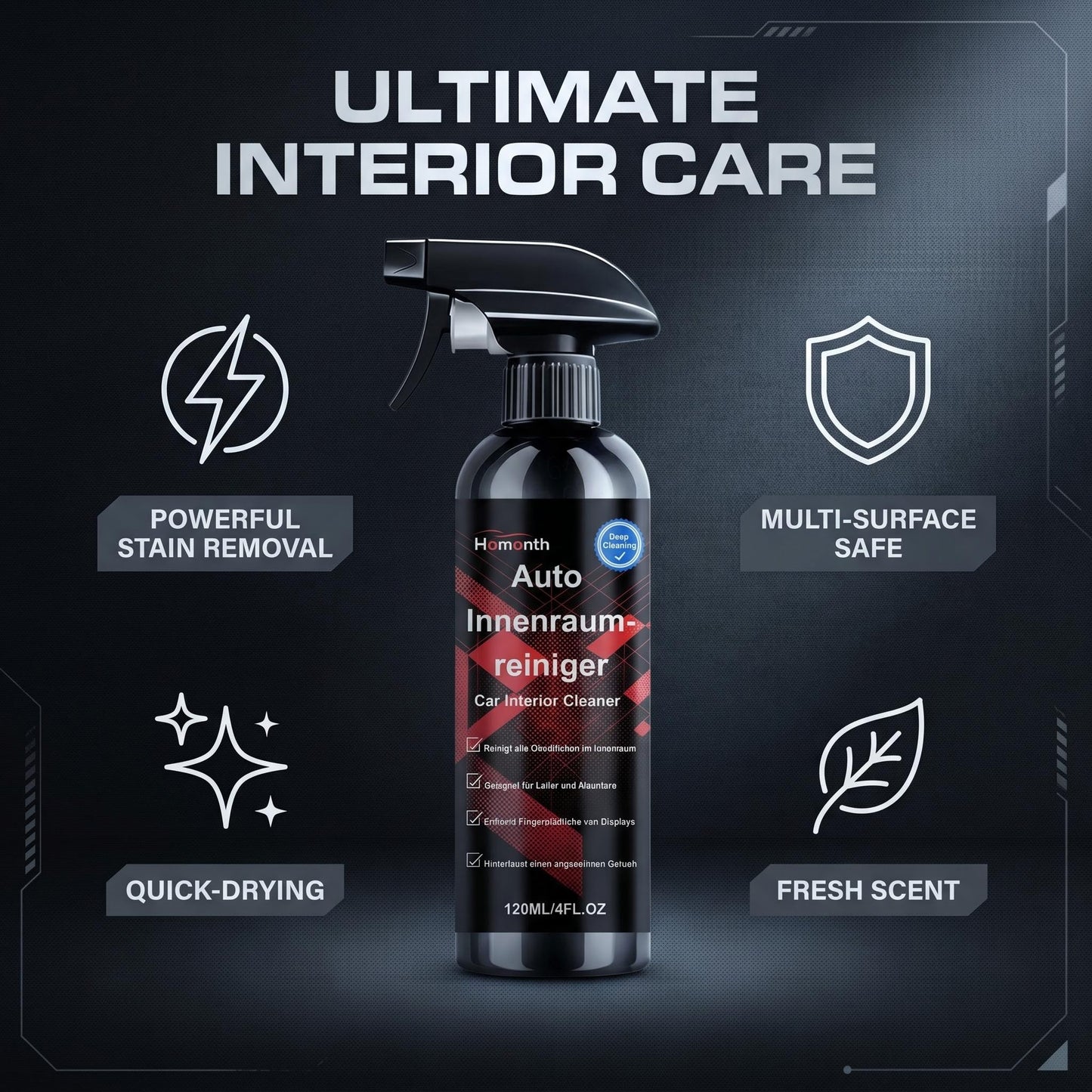 🔥 50% Kedvezmény 🔥 Kettőt vásárolva egyet ingyen kapsz 🚗 Többcélú tisztító spray járművek utasteréhez 🧴
