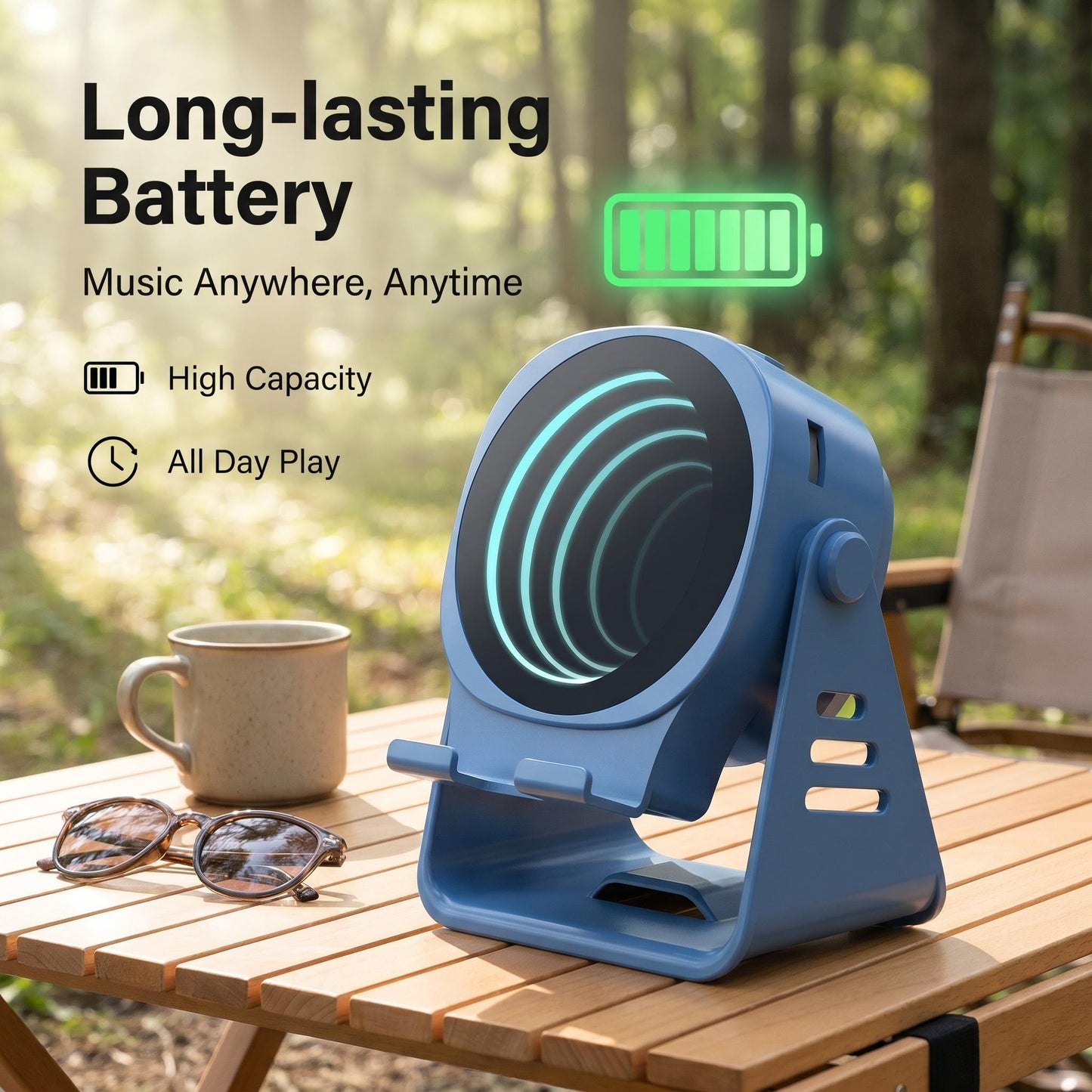 🔥50% Kedvezmény🏷️🎨Több színben kapható📱 Indukciós hangszórós telefonállvány – 🔊 360°-os surround hangzással, 🎵 Bluetooth nélkül is működik