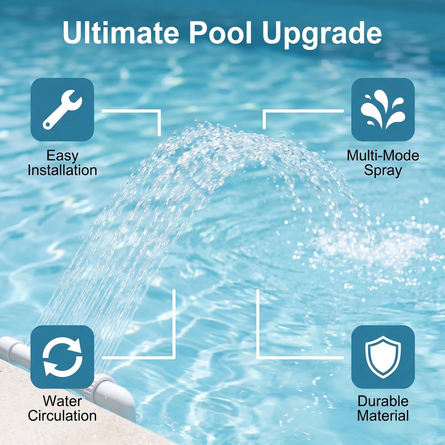 🔥 50% Kedvezmény 📦 Kombinált csomag 🔗💦 Pool Fountain Sprayer 🏊