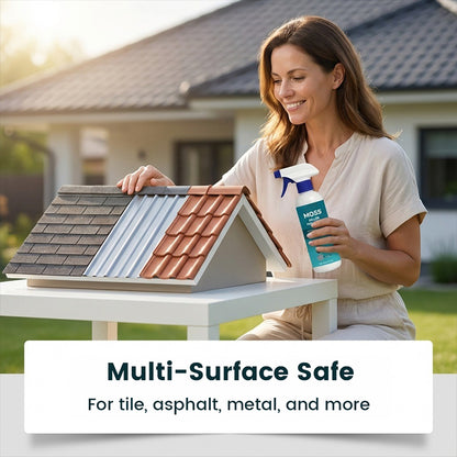 🌿 Mohát és algákat eltávolító spray különböző típusú tetőkhöz 🏠