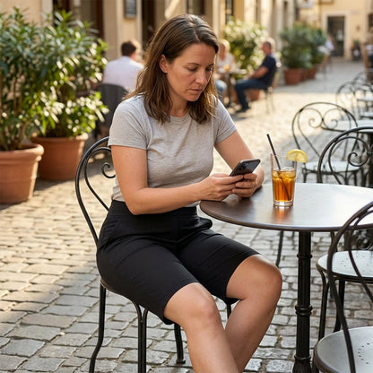 🔥50% Kedvezmény🏷️🌿 Kényelmes, rugalmas női túra rövidnadrág, 🏃‍♀️ négyirányú stretch anyaggal, 📱 mély oldalzsebekkel – S-2XL