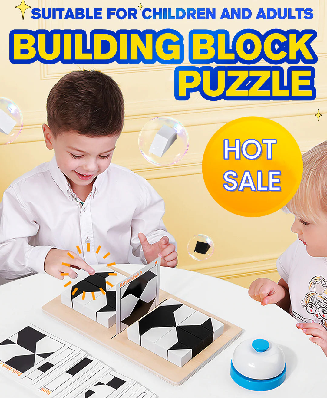 🧩 FEKETE-FEHÉR MONTESSORI PUZZLE | | 3-8 Éves Korosztály | Térbeli Logika Fejlesztő