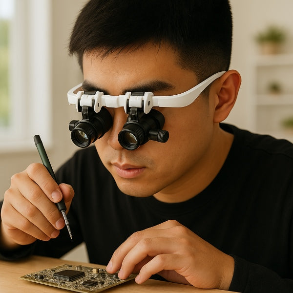 "1+1 brezplačno 🎁✨"   👓 Povečevalna očala z LED-svetlobo – 🔬 8x, 15x in 23x povečava, 💡 nastavljiva osvetlitev – GLAZOOM