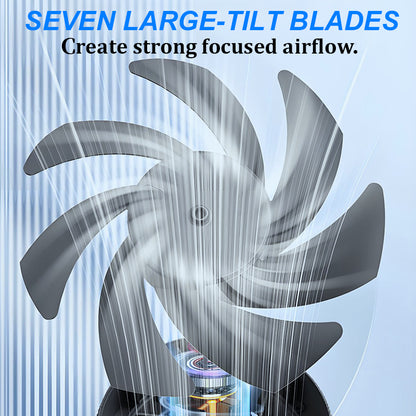 🔥50% Kedvezmény🏷️2026 asztali ventilátor – 🌀 100 állítható sebesség, 💨 erős légáram, 🔇 halk kefe nélküli motor – USB-ről tölthető, LED-kijelzővel