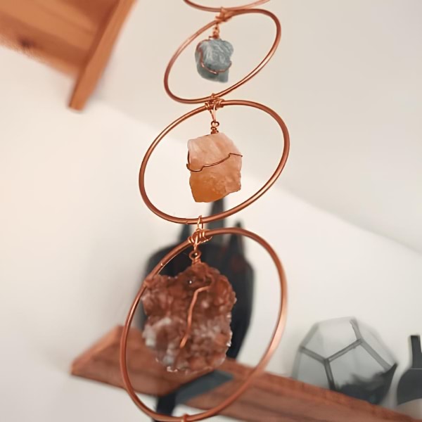 🔥50% popust🏷️💎 Kristalna dekoracija za ravnovesje – 🌿 7 čakrskih kamnov, ročno delo, 🎁 darilo za vsako priložnost