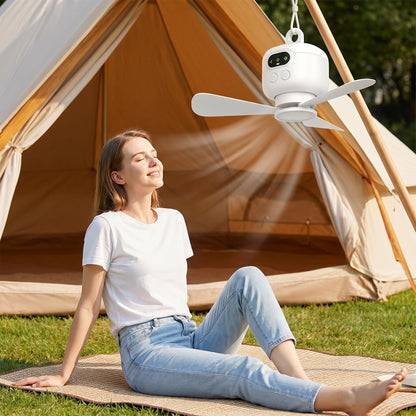 🔋 Újratölthető mennyezeti ventilátor LED-es világítással 💡