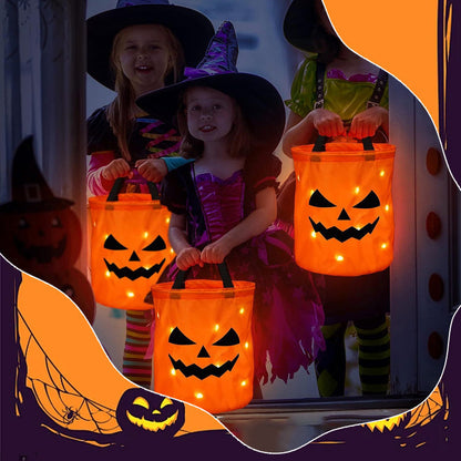 Halloween-i világító tökös táska