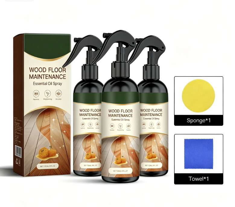 “1+2ingyen 🎁✨”⏰ Korlátozott ideig érvényes ajánlat 🎁🪵 Természetes méhviaszos fa padló ápoló spray – ✨ fényvisszaállítás, 🛡️ védőréteg – tömör, laminált és bambusz padlóhoz