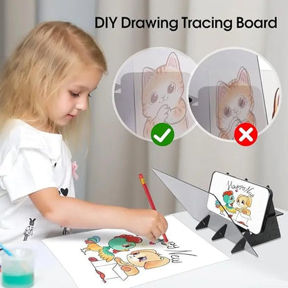 ⏰ Korlátozott ideig érvényes ajánlat 🎁🎨 Optikai rajzoló tábla – telefon és tablet kompatibilis, kezdő művészek számára