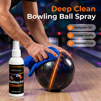 “1+1 ingyen 🎁✨”🔥50% Kedvezmény🏷️🎳 Professzionális bowlinggolyó-tisztító spray – 🧴 prémium törlőkendővel, 🛡️ kíméletes tisztításhoz