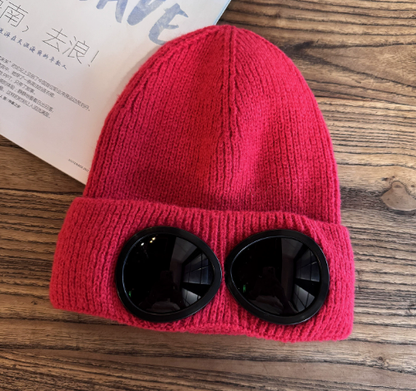 Pletena zimska kapa s snemljivimi očali | WINSTYLE