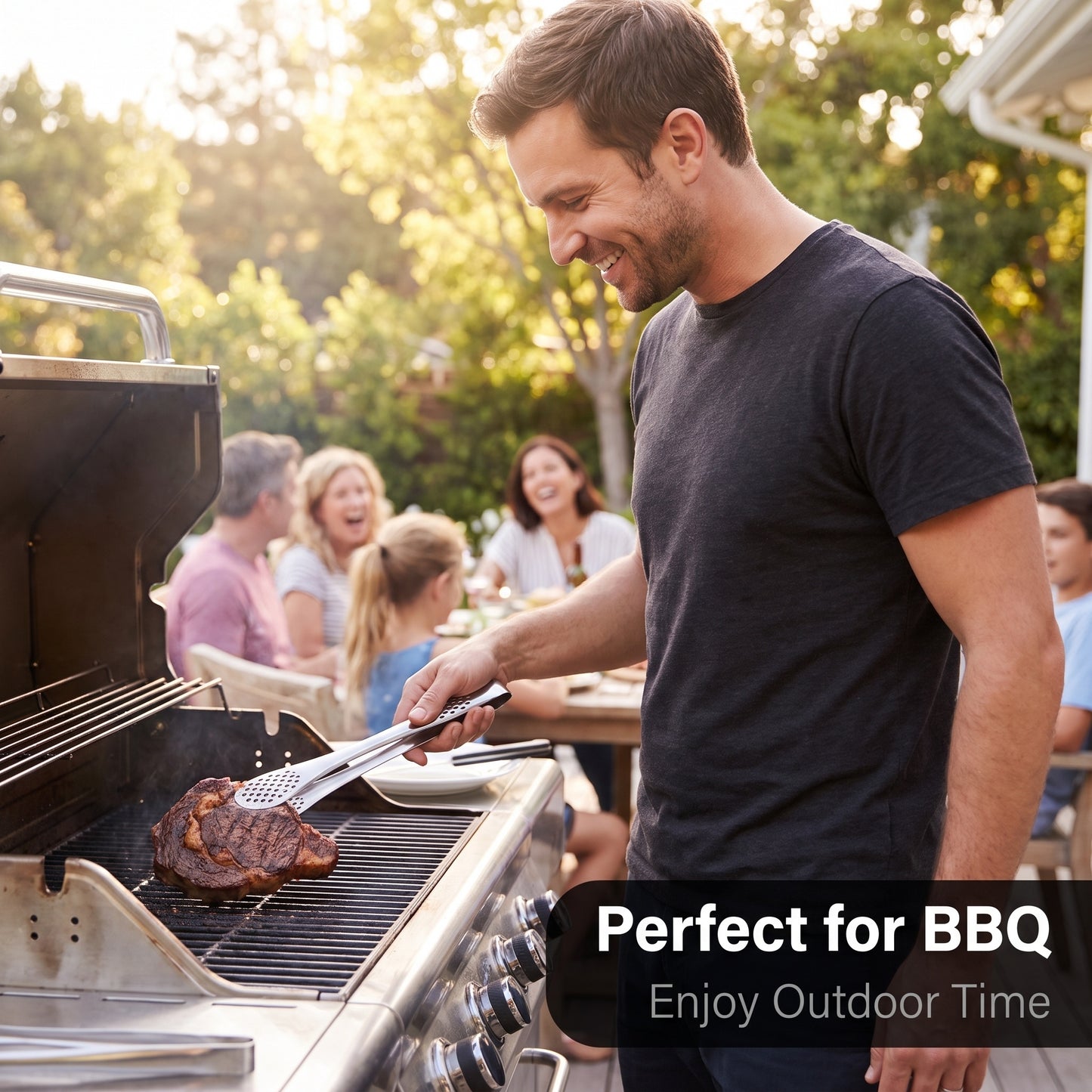 🔥50% Kedvezmény🏷️🥩 Rozsdamentes acél barbecue fogó – 🍗 élelmiszerbiztonságos anyagból, 🛡️ hőálló kialakítással