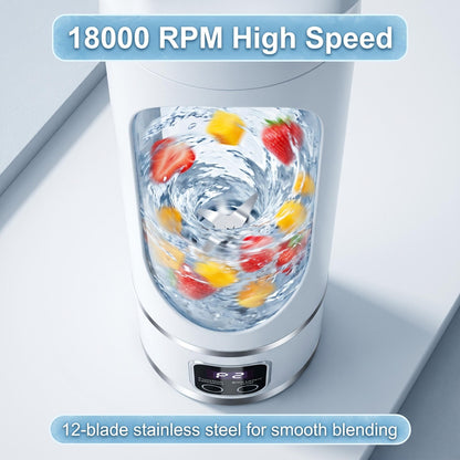 🔥50% Kedvezmény🏷️🥤 450 ml-es hordozható vezeték nélküli turmixpohár, ⚡ 12 pengével és 18 000 RPM motorral, 🔋 Type-C töltéssel – frissítő italok bárhol