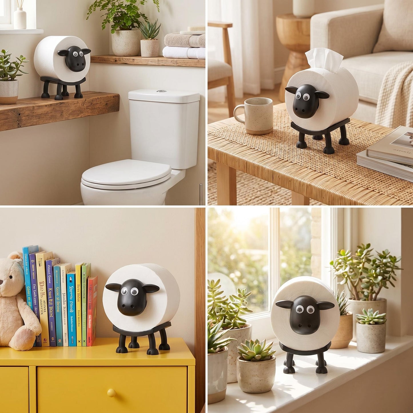 "1+1 brezplačno 🎁✨"🐑 Držalo za toaletni papir v obliki ovce – 🎨 3D tisk, 🛠️ enostavna namestitev, 🎁 edinstveno darilo