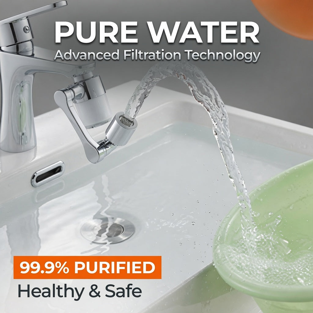 🔥50% Kedvezmény🏷️🚰 1080°-ban forgatható csap-hosszabbító légbefúvó, 💧 beépített vízszűrővel, 🌊 két üzemmóddal – mosogatóba, fürdőszobába