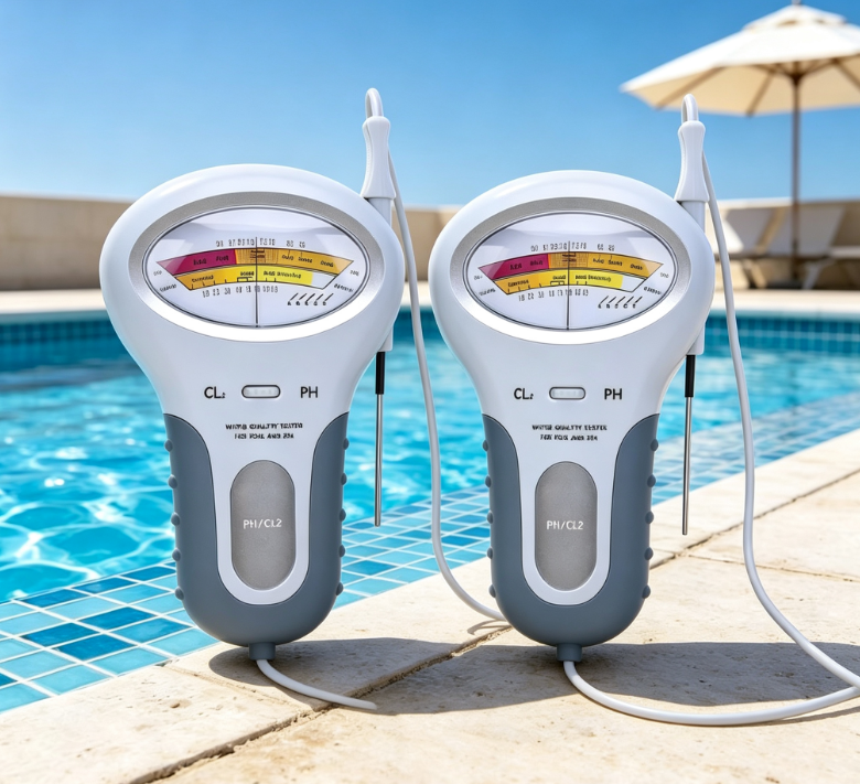 “1+1 ingyen 🎁✨”🔥50% Kedvezmény🏷️🔬 pH- és klórmérő úszómedencékhez, 💧 pontos digitális mérés, 🏊 gyors és egyszerű használat