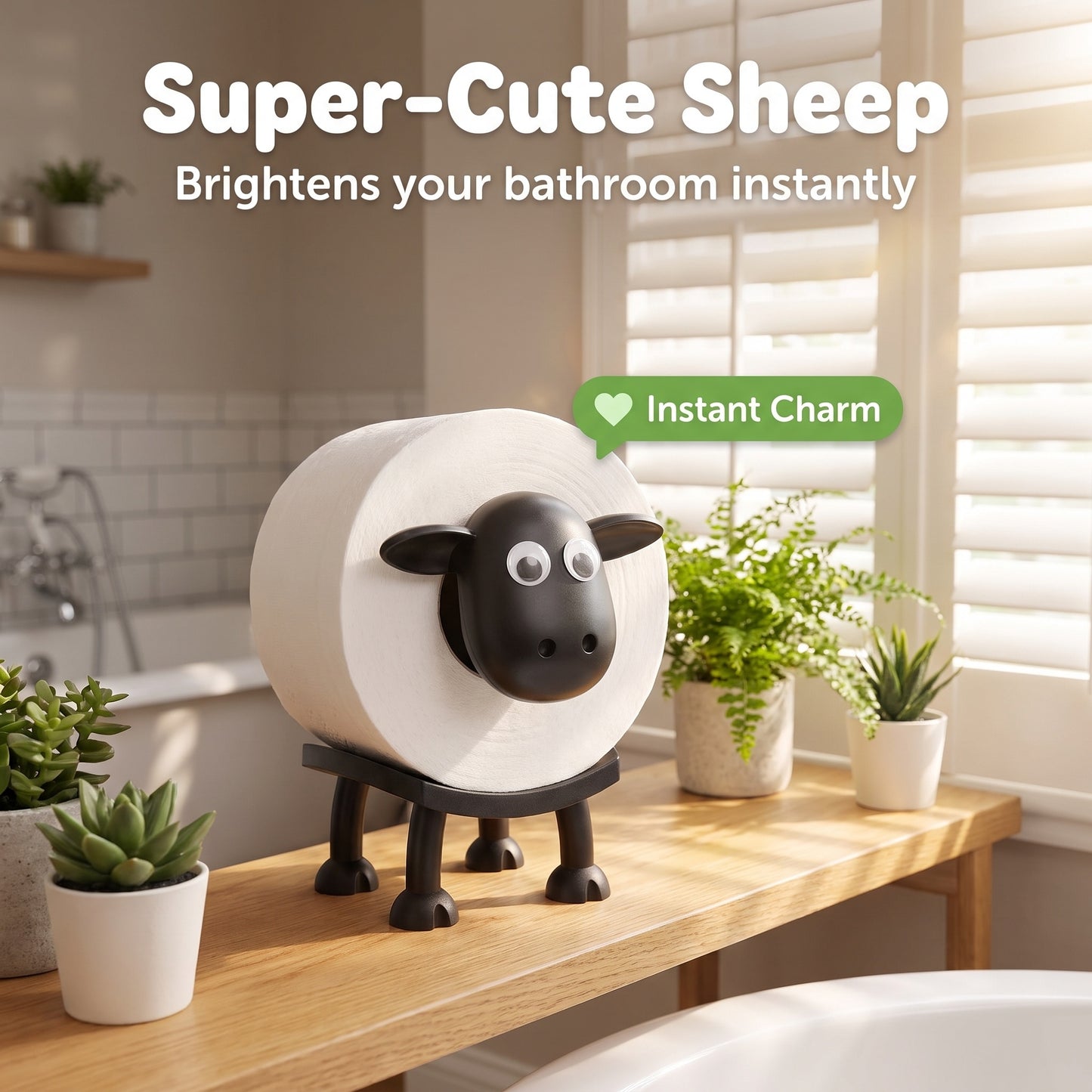 "1+1 brezplačno 🎁✨"🐑 Držalo za toaletni papir v obliki ovce – 🎨 3D tisk, 🛠️ enostavna namestitev, 🎁 edinstveno darilo