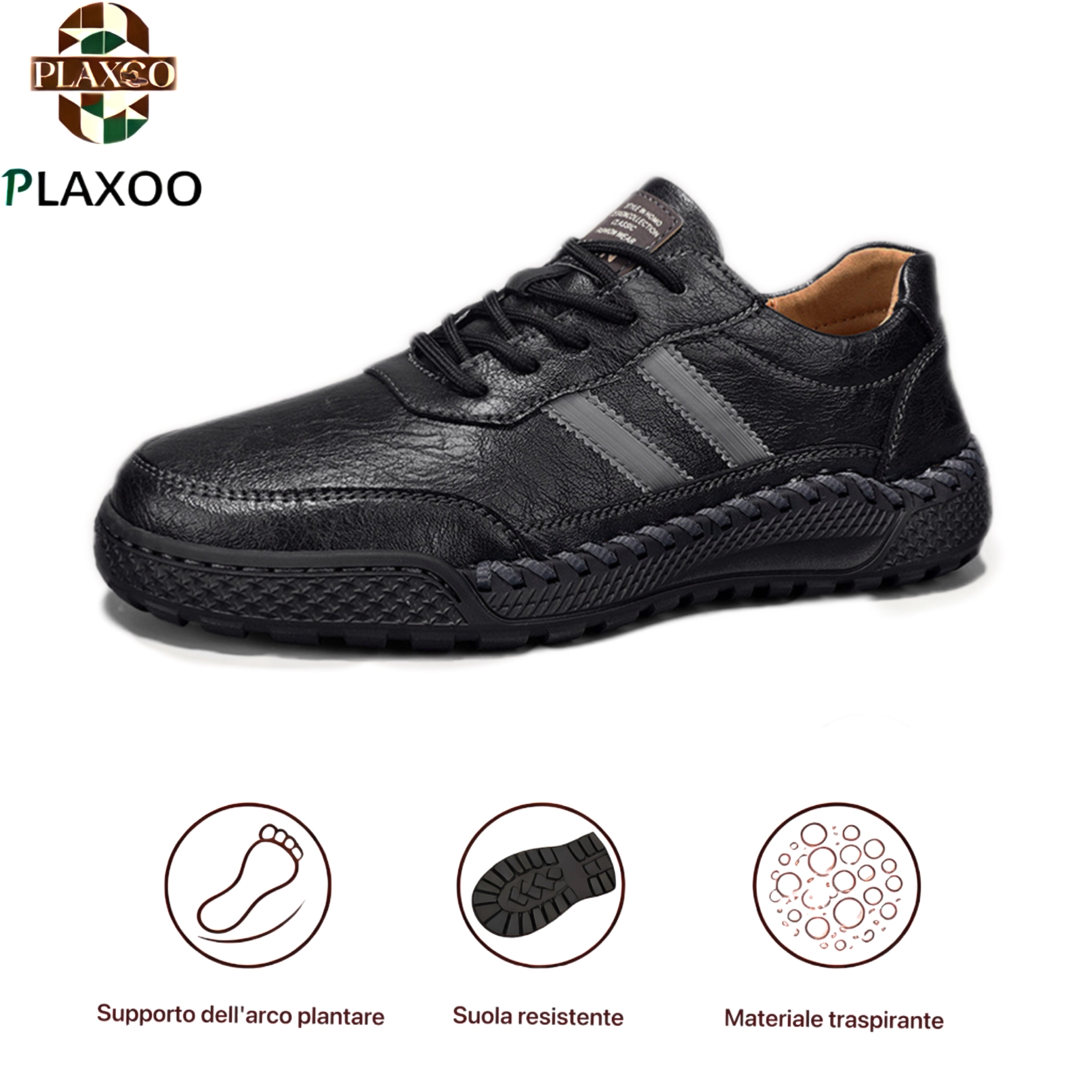 Plaxoo® |  Calzini omaggio del valore di 20 €! | Scarpe ortopediche unisex casual 👞 Supporto ergonomico dell'arco plantare, suola antiscivolo, estremamente comode da indossare!