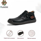 Plaxoo® |  Calzini omaggio del valore di 20 €! | Scarpe ortopediche unisex in pelle 👞 Supporto plantare ergonomico, suola antiscivolo, estremamente comode da indossare!