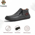 Plaxoo® |  Calzini omaggio del valore di 20 €! | Scarpe ortopediche unisex in pelle 👞 Supporto plantare ergonomico, suola antiscivolo, estremamente comode da indossare!