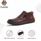 Plaxoo® |  Calzini omaggio del valore di 20 €! | Scarpe ortopediche unisex in pelle 👞 Supporto plantare ergonomico, suola antiscivolo, estremamente comode da indossare!