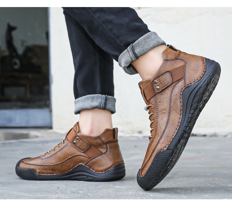 Plaxoo® | Offerta limitata: 50% di sconto!Stivali alti in pelle vera, unisex per uomini e donne!Sono scarpe ortopediche con supporto plantare ergonomico, suola antiscivolo e comodissime da indossare!