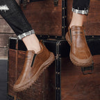 🐂【Ortesi plantare intelligente AI】Pelle di alta qualità + cucita a mano: un must per gli uomini🔴Podologo portatile