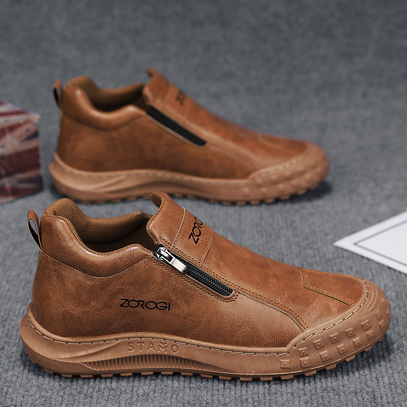 🐂【Ortesi plantare intelligente AI】Pelle di alta qualità + cucita a mano: un must per gli uomini🔴Podologo portatile