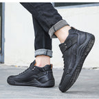 Plaxoo® | Offerta limitata: 50% di sconto!Stivali alti in pelle vera, unisex per uomini e donne!Sono scarpe ortopediche con supporto plantare ergonomico, suola antiscivolo e comodissime da indossare!